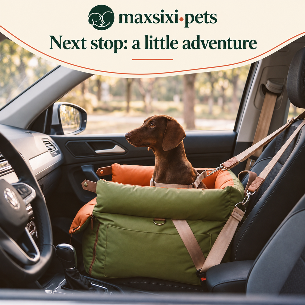 Faux Leather Dog Car Booster Seat