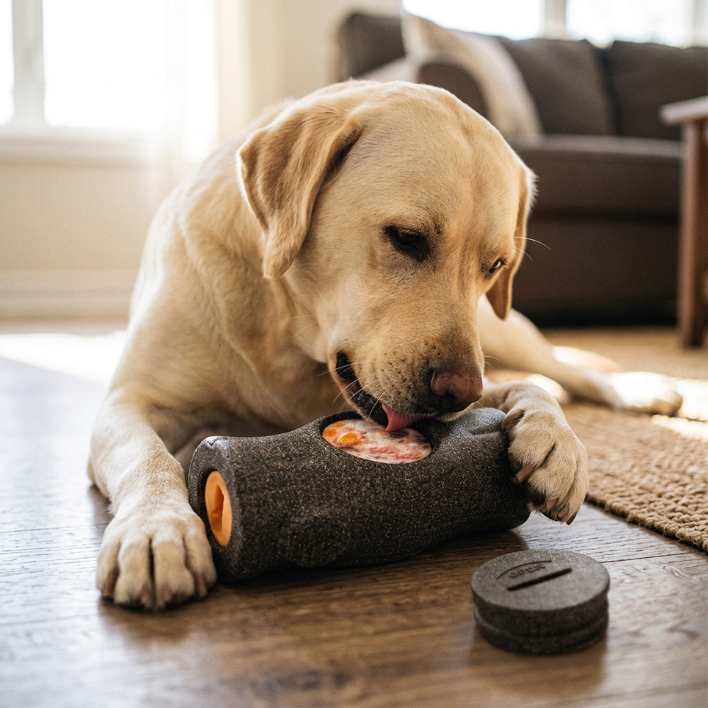 Indestructible Dog Toy for Aggressive Chewers, Frozen Treat Holder with Molds to Keep Large Dogs Busy & Reduce Anxiety